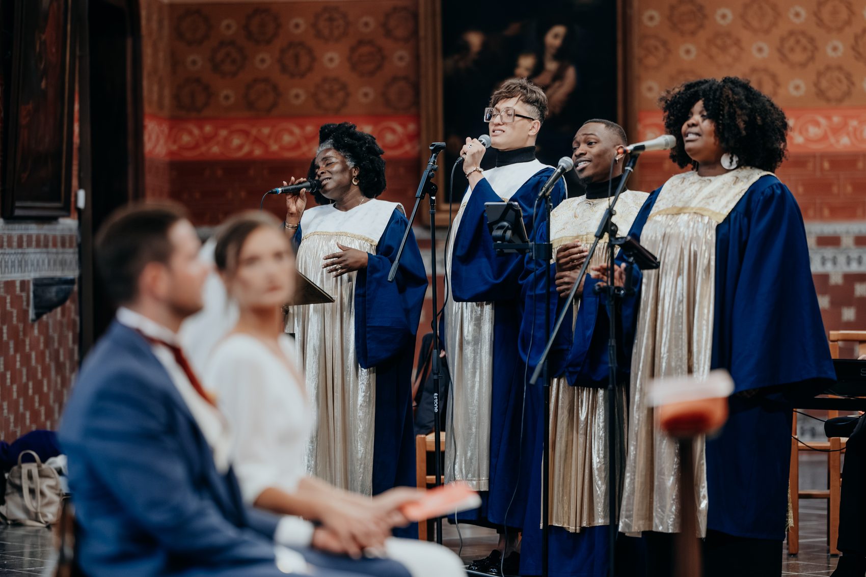 La chorale gospel chante pour les mariés