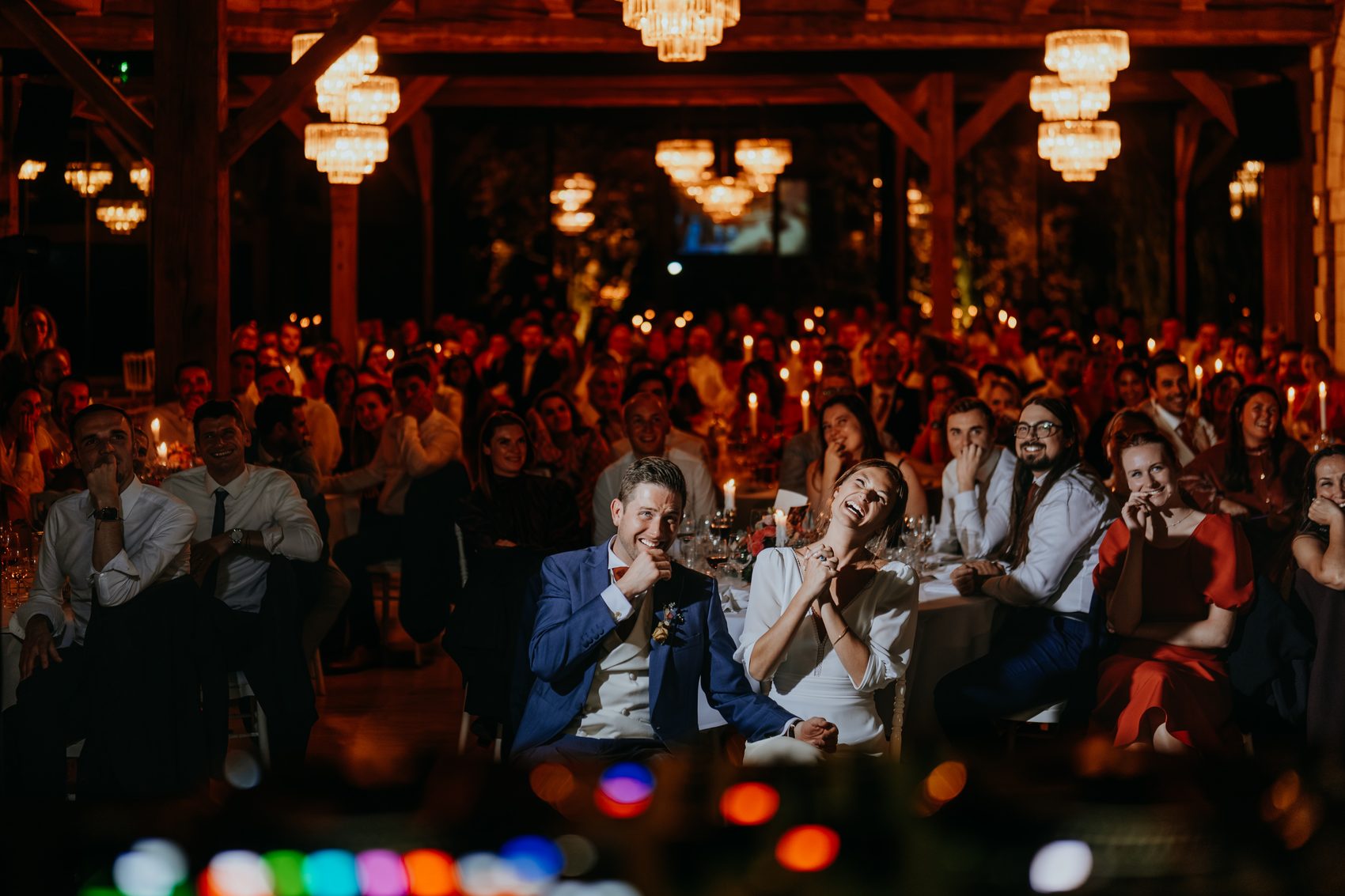 La salle pendant les surprises des proches